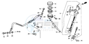 VTR1000SP VTR1000SP-1 drawing RR. BRAKE MASTER CYLINDER