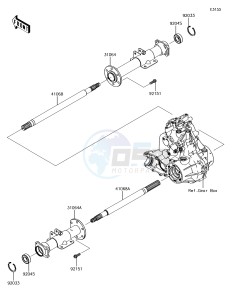 MULE SX KAF400JHF EU drawing Rear Axle