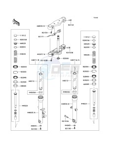 VN 900 C [VULCAN 900 CUSTOM] (7F-9FA) C9F drawing FRONT FORK