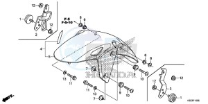 CBR250RF CBR250R Europe Direct - (ED) drawing FRONT FENDER