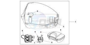 FJS400D9 Europe Direct - (ED) drawing TOP BOX 40L SWORD SILVER NH-A95M