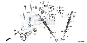 TRX420FPMC TRX420 ED drawing CAMSHAFT/VALVE