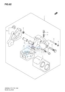 Inazuma GW250 drawing REAR CALIPER