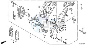 GL18009 Korea - (KO / AB) drawing L. FRONT BRAKE CALIPER