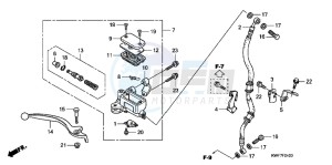 CBF125MB drawing FR. BRAKE MASTER CYLINDER