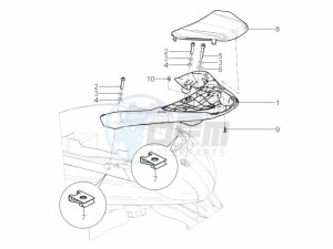 BEVERLY 300 IE ABS E4 (APAC) drawing Rear luggage rack