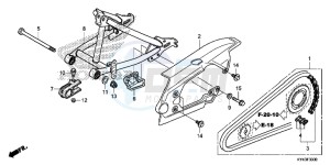 CRF110FD CRF110F Europe Direct - (ED) drawing SWINGARM