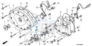 GL1800A SI - (SI) drawing FRONT COVER/TRANSMISSION COVER