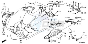 CBR250RAD CBR250R ABS 2E - (2E) drawing UPPER COWL