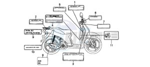 SH50 SCOOPY drawing CAUTION LABEL