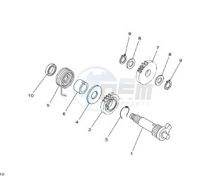 XT R BRA 125 drawing KICK STARTER GEARS