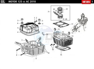 MRT-125-AC-E4-WHITE drawing CYLINDER HEAD - CYLINDER