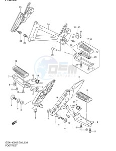 GSX1400 (E2) drawing FOOTREST