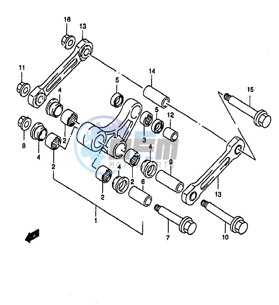 REAR CUSHION LEVER (MODEL W X)