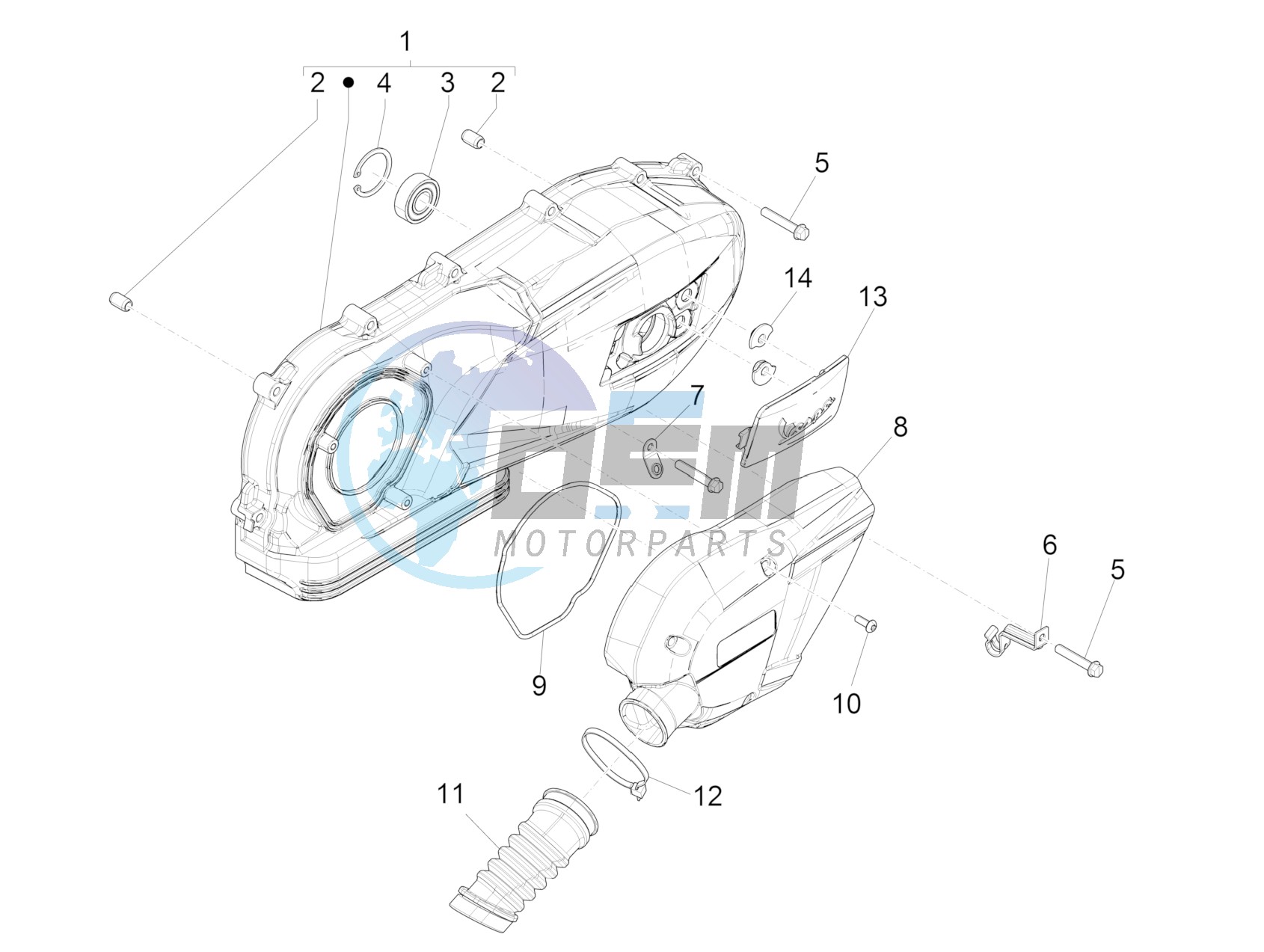 Crankcase cover - Crankcase cooling