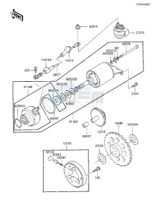 KLF 185 A [BAYOU 185] (A2-A4) [BAYOU 185] drawing STARTER MOTOR