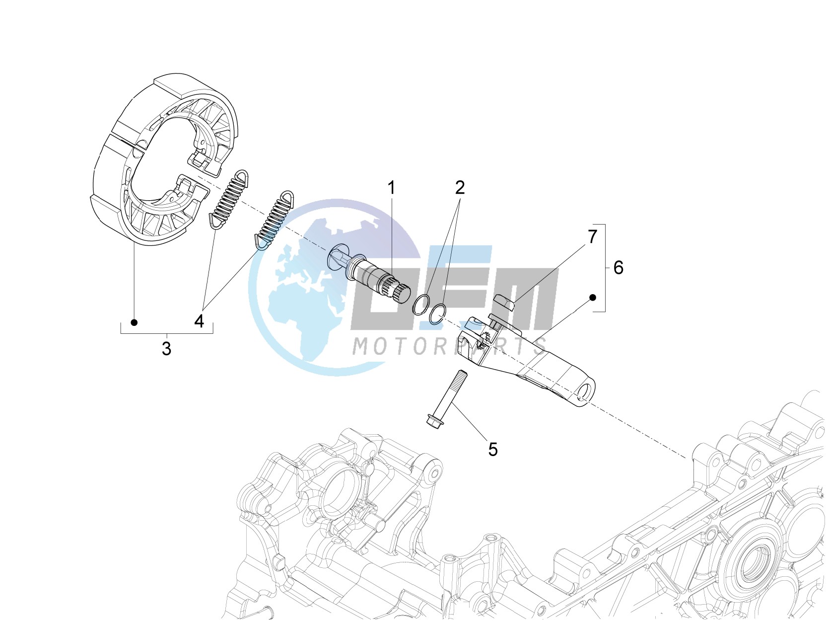 Rear brake - Brake jaw