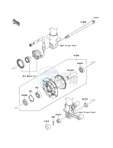 D-TRACKER_125 KLX125DDF XX (EU ME A(FRICA) drawing Front Hub