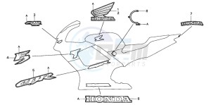 CBR600F3 drawing MARK (CBR600F3V-TYPE3)