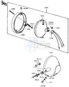 KZ 440 B (B1) drawing HEADLIGHT -- 81 B2- -