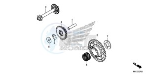 CB650FAJ CB650F 2ED drawing STARTING DRIVEN GEAR