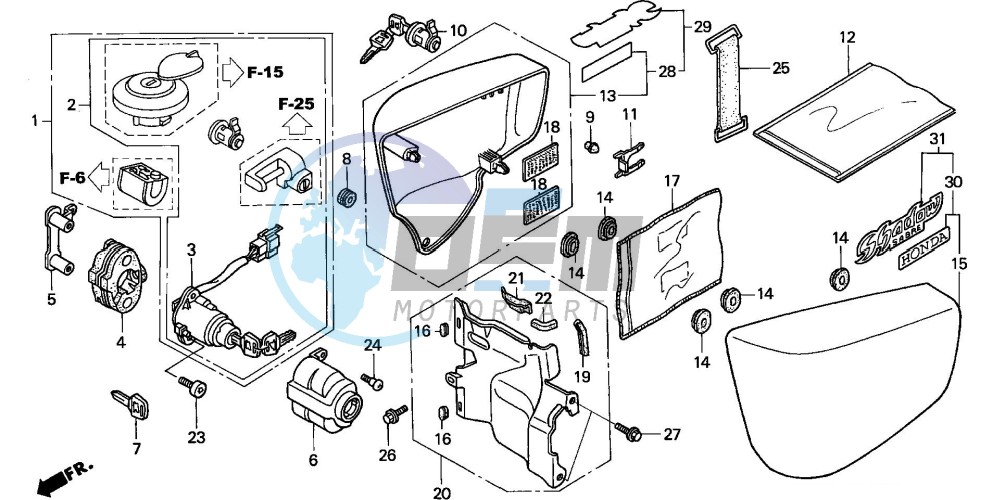 SIDE COVER/KEY SET