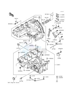 ZX 900 B [NINJA ZX-9R] (B1-B3) [NINJA ZX-9R] drawing CRANKCASE