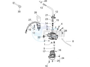 NRG 50 power DT drawing Carburetors components