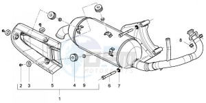 ATLANTIS BULLET - 50 cc VTHAL4AE2 2T AC drawing Exhaust unit (Positions)