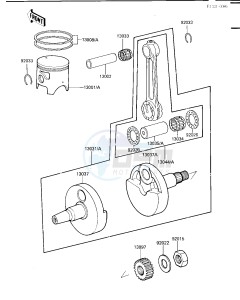 KDX 200 C [KDX200] (C1-C3) [KDX200] drawing CRANKSHAFT_PISTON-- S- -