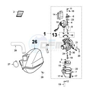 LUDIX 10 L TREND drawing CARBURETTOR