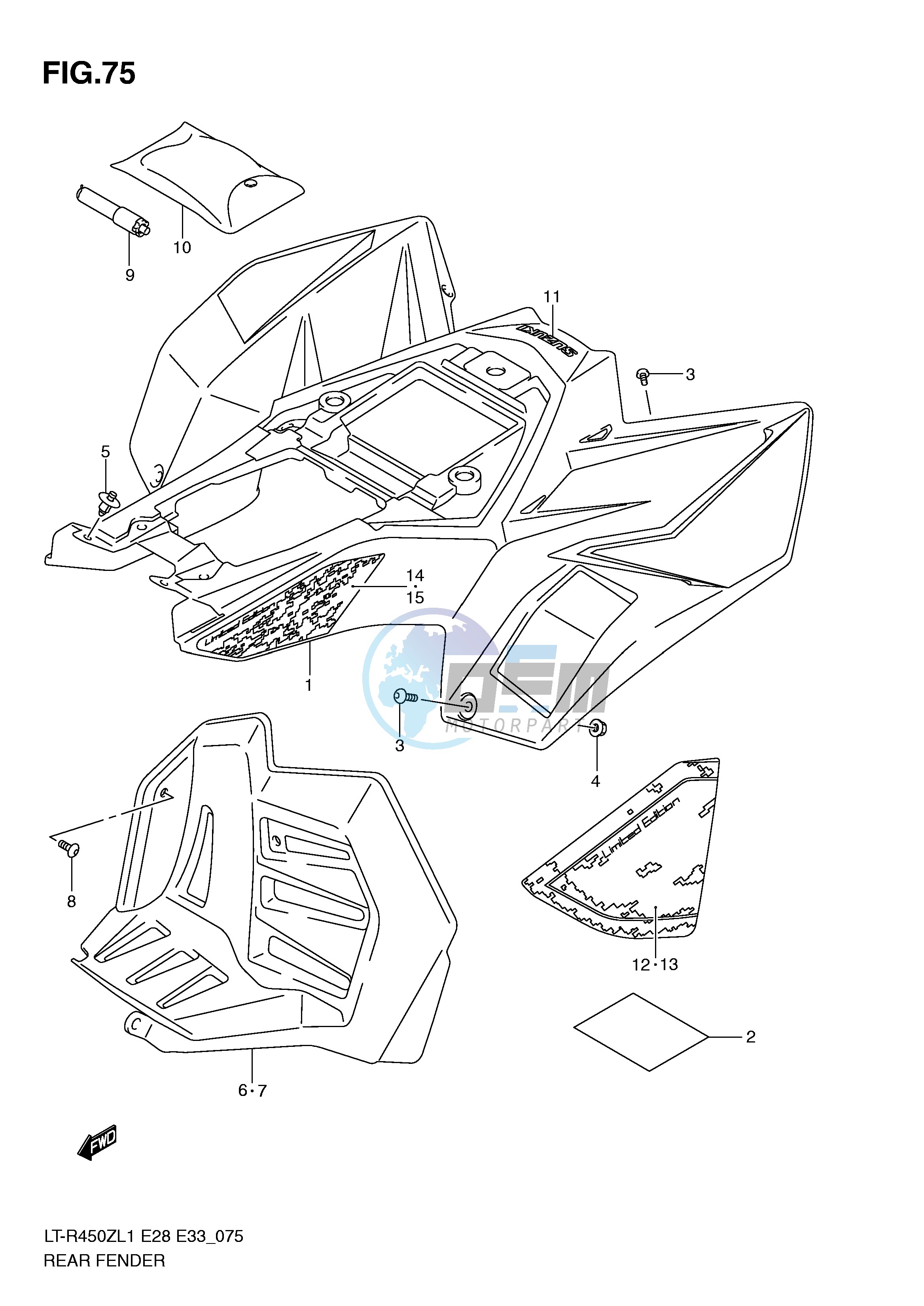 REAR FENDER (LT-R450ZL1 E33)