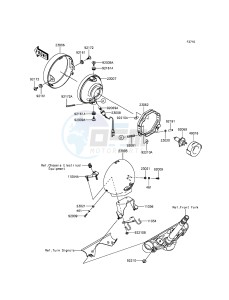 VULCAN 900 CUSTOM VN900CDF GB XX (EU ME A(FRICA) drawing Headlight(s)(WV)