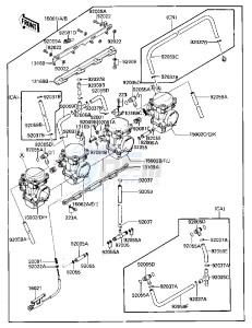 ZX 600 A [NINJA 600] (A1-A2) [NINJA 600] drawing CARBURETOR ASSY