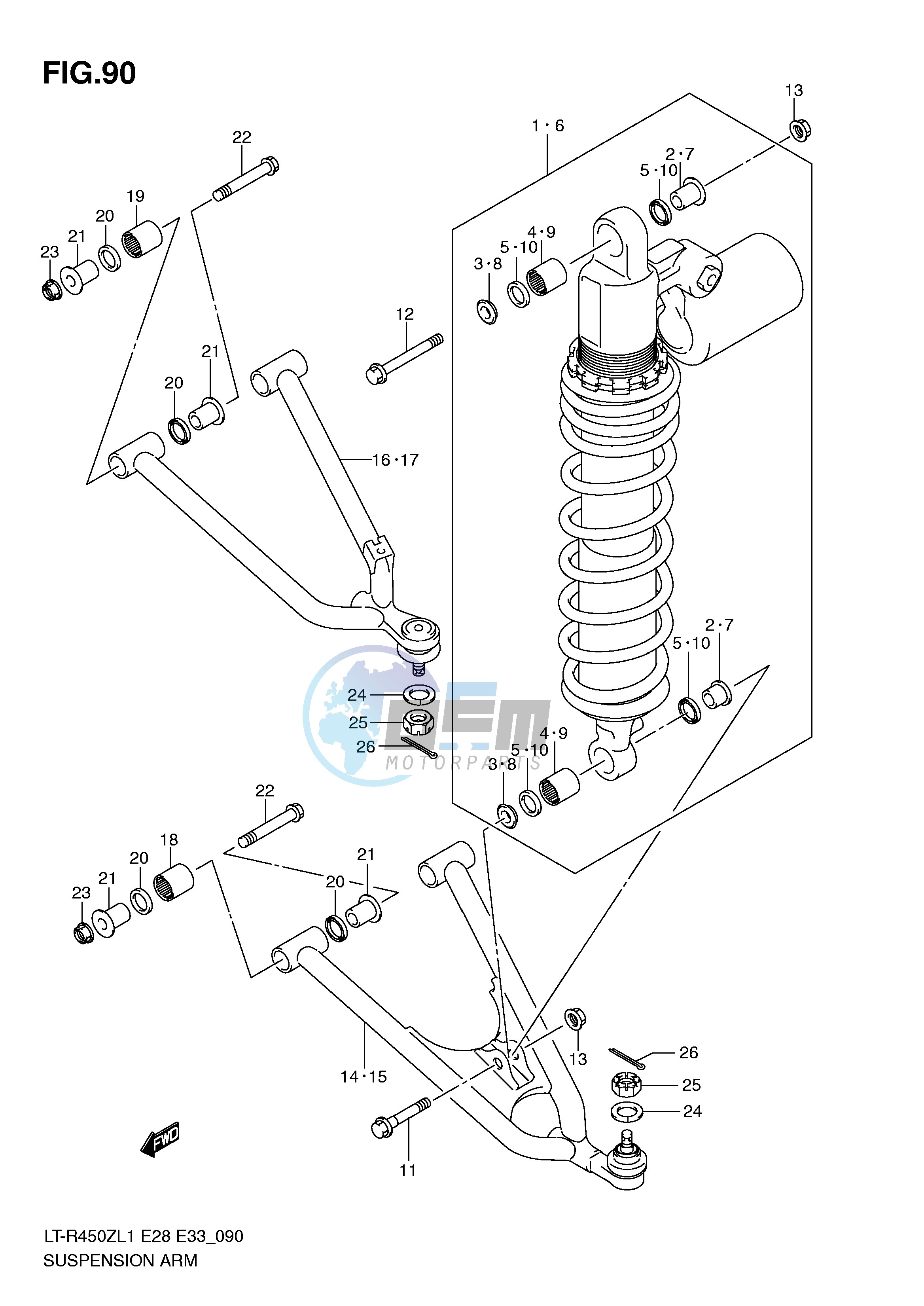 SUSPENSION ARM (LT-R450L1 E28)