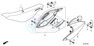 CRF250XC drawing SEAT/SIDE COVER