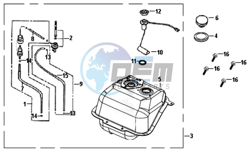 GAS TANK -  PETROL VALVE