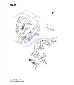 VLR1800 drawing REAR COMBINATION LAMP (VLR1800L1 E19)