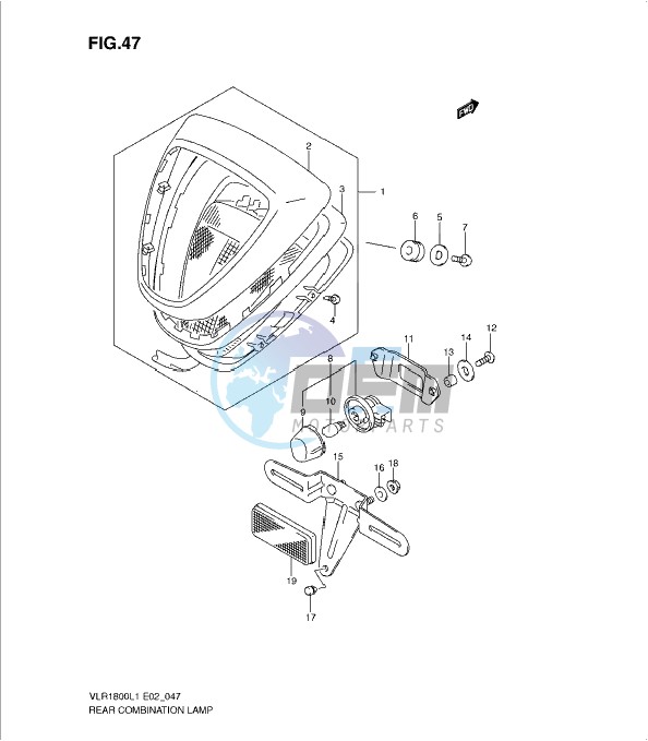 REAR COMBINATION LAMP (VLR1800L1 E19)