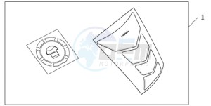 CBF1000SA UK - (E / ABS MKH) drawing TANKPAD / FUEL LID COVER