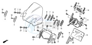 ST1300 drawing WIND SCREEN