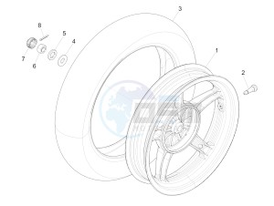 Liberty 125 4T PTT E3 (E) (EMEA) drawing Rear wheel