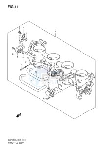 GSR750 EU drawing THROTTLE BODY