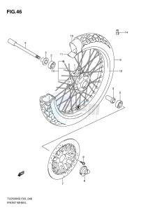 TU250X (E3) drawing FRONT WHEEL