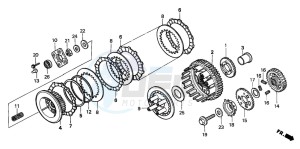 VT750C2 drawing CLUTCH