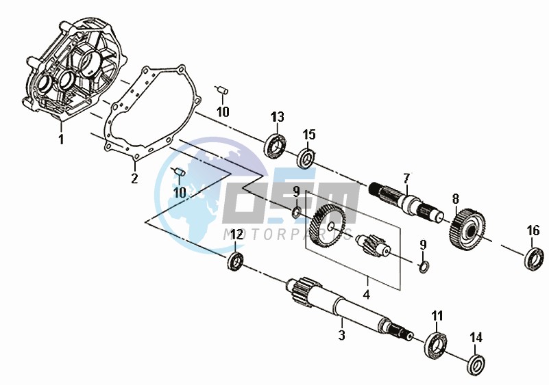 CRANKCASE - DRIVE SHAFT