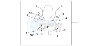 PES125R9 UK - (E / STC 2E) drawing WINDSHIELD