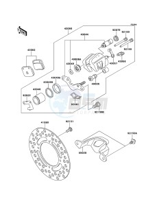 KX65 KX65ADF EU drawing Rear Brake