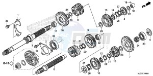 GL1800BE F6B Bagger - GL1800BE UK - (E) drawing TRANSMISSION