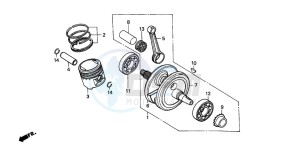 XR200R drawing CRANKSHAFT/PISTON